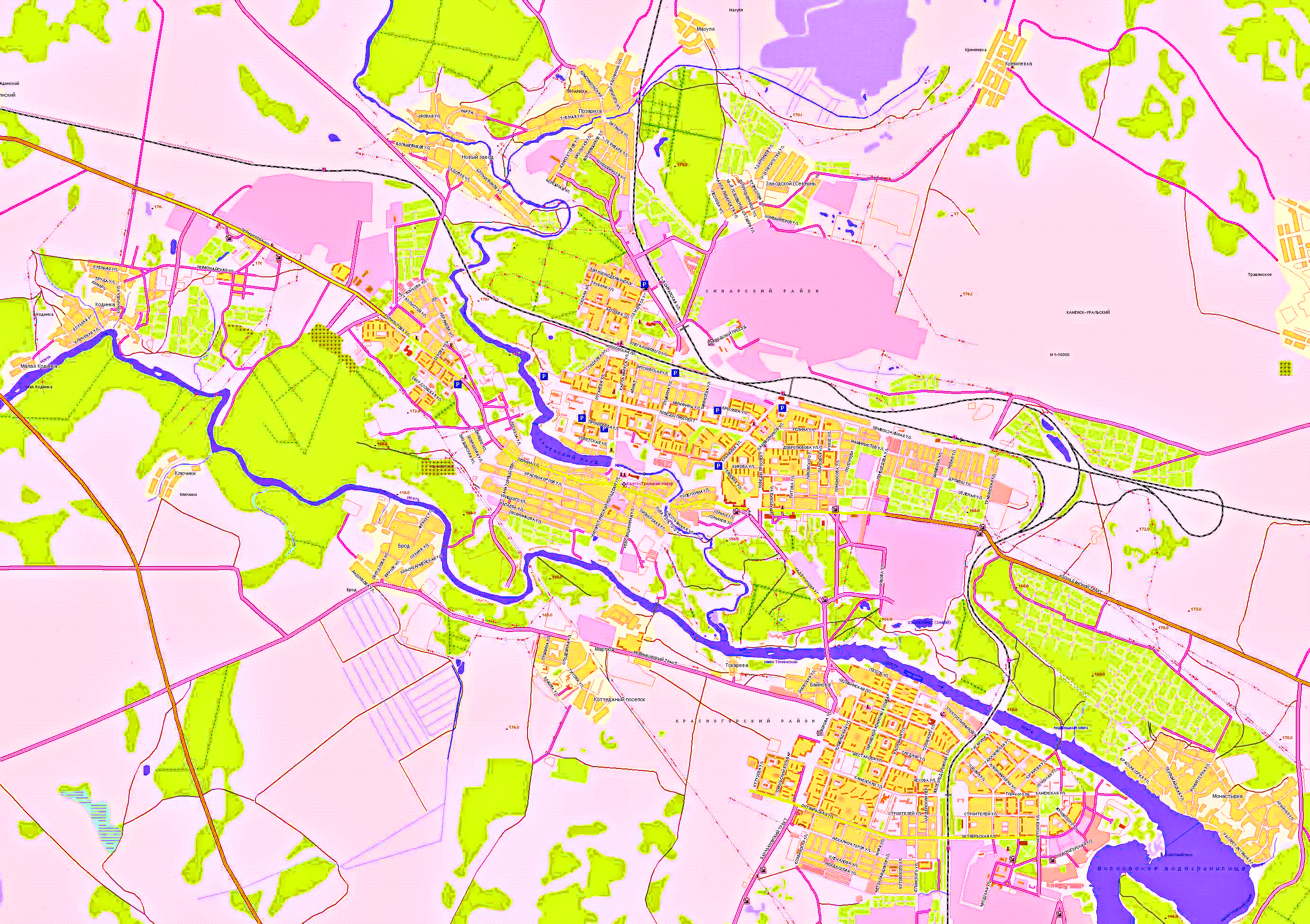 Красногорск подробная карта. Каменск-Уральский на карте России. Каменск-Уральский карта города.