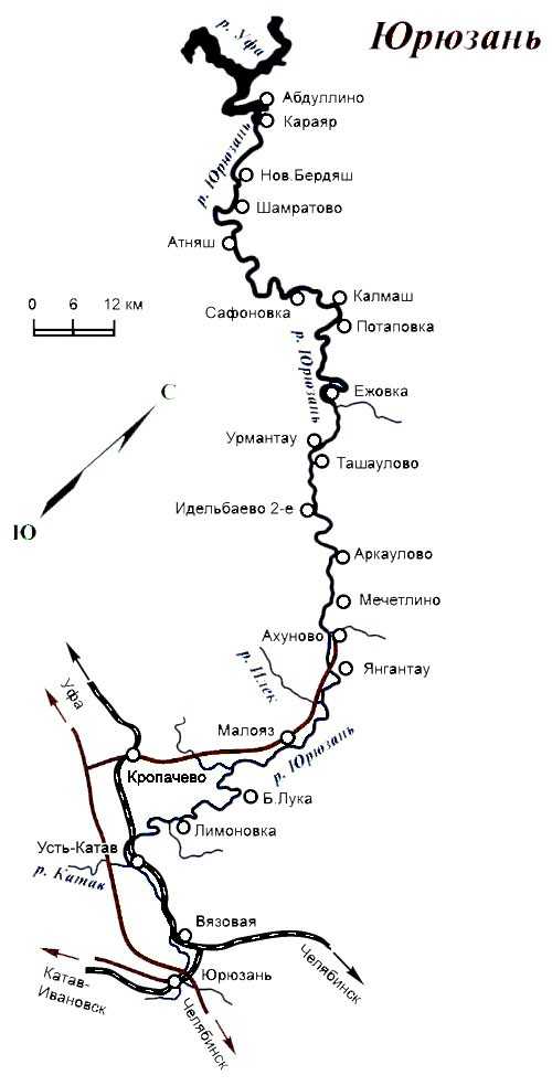 Урал река куда впадает показать на карте. Река Юрюзань на карте.