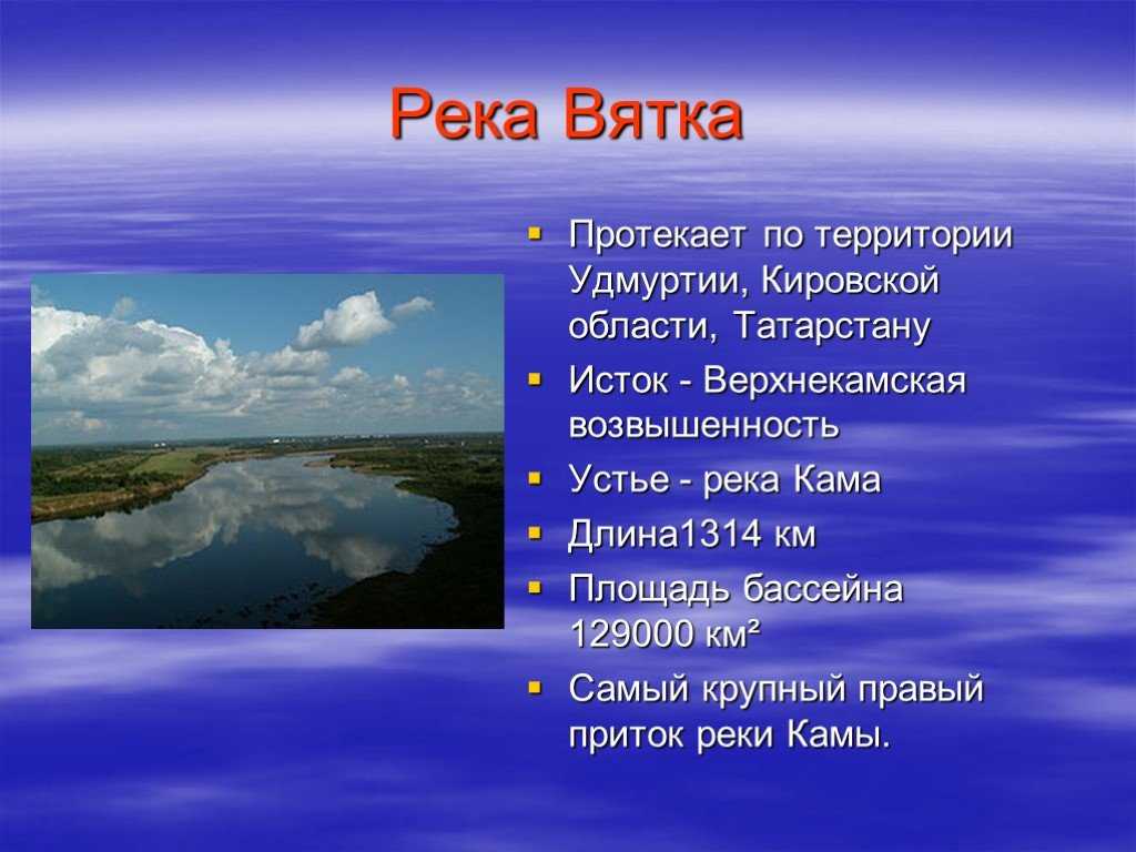 Река вятка на карте россии находится в кировской области