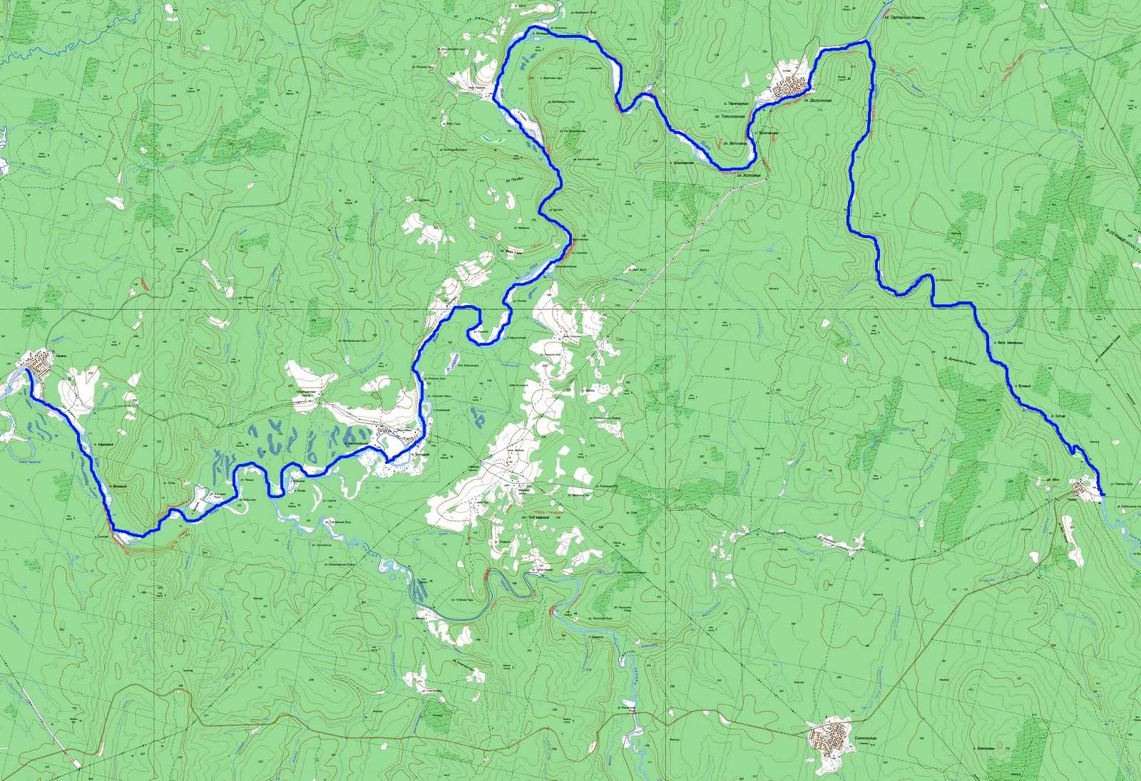 река чусовая на карте