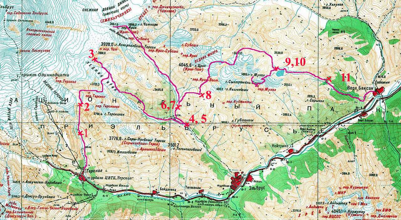 Терскол расстояние. Маршрут Терскол Джилы Су. Минеральные воды Приэльбрусье карта. Карта Терскол Приэльбрусье. Центральный Кавказ Терскол.