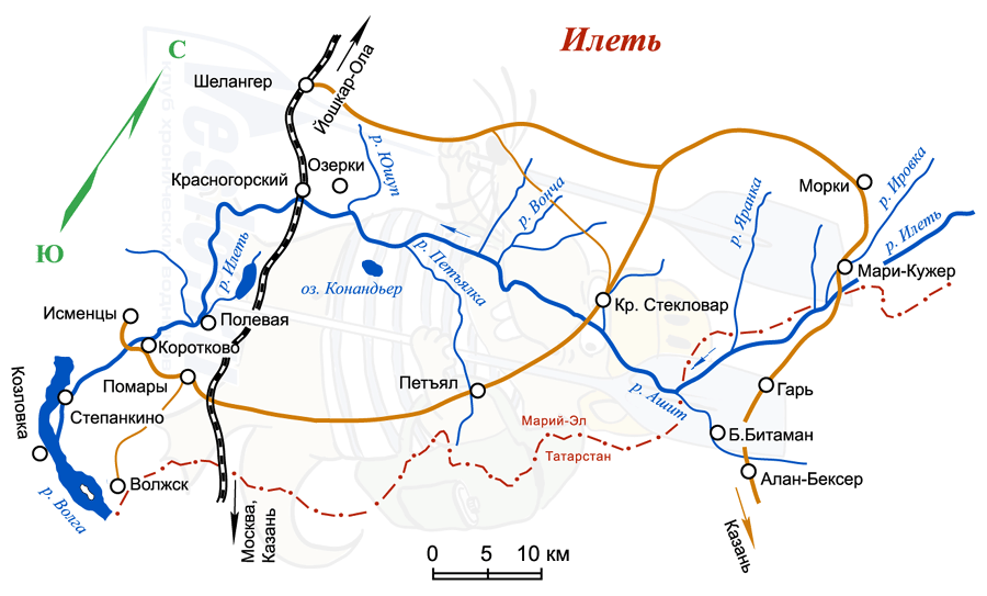 Илеть река карта