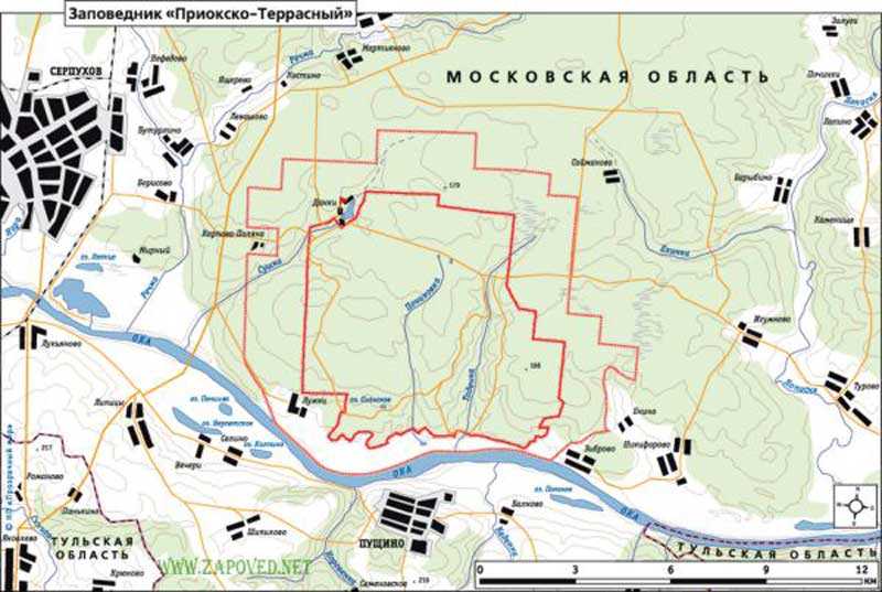 Карта заповедных зон московской области