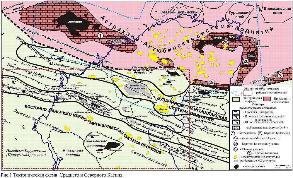 Тектоническая карта туймазинского месторождения