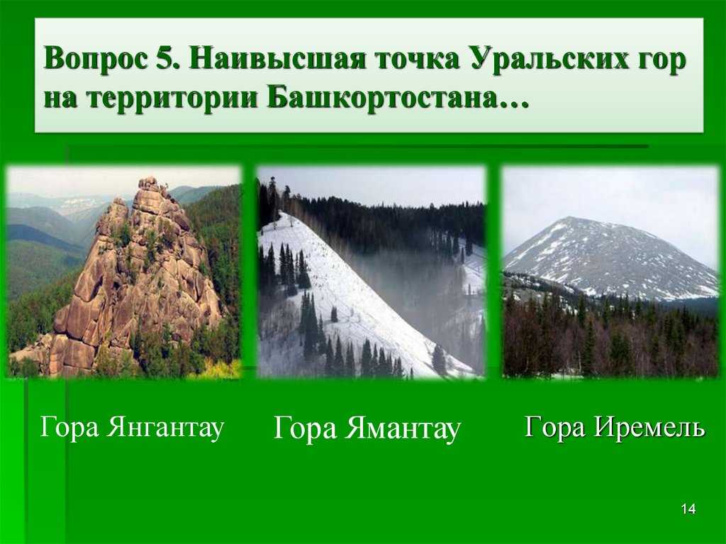 Средняя точка уральских гор. Высочайшая точка уральских гор. Горы Башкортостана презентация.